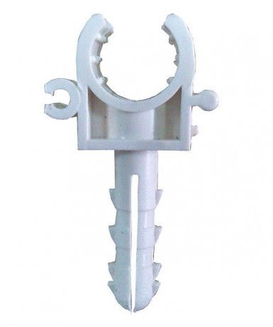 Клипса для труб Ø16 мм, с дюбелем - интернет-магазин сантехники Сандеталь