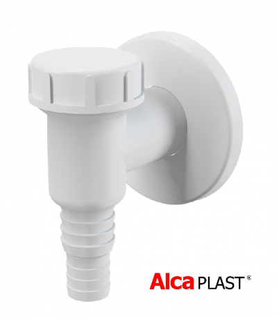 Сифон для стиральной машины наружный белый (APS2), ALCA PLAST - интернет-магазин сантехники Сандеталь