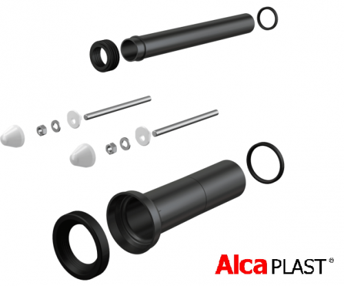 Комплект подключения бачка инсталяции с удлиненным патрубком 90 мм (M9000) ALCA PLAST - интернет-магазин сантехники Сандеталь