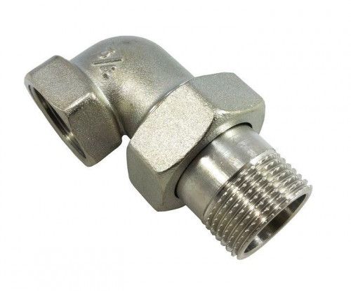 Американка  1/2" угловая никель Solomon - интернет-магазин сантехники Сандеталь