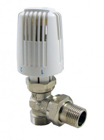 Клапан термостатический, угловой,с термоголокой RTL,1/2",  Herz - интернет-магазин сантехники Сандеталь
