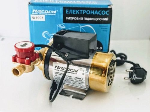 "Насосы+" Насос повышения давления 15WBX-9, нержавеющий корпус, реле протока - интернет-магазин сантехники Сандеталь