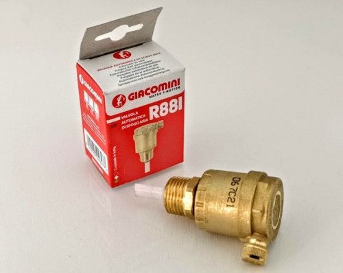 Автомат спуска воздуха 1/2" с клапаном,  Giacomini - интернет-магазин сантехники Сандеталь