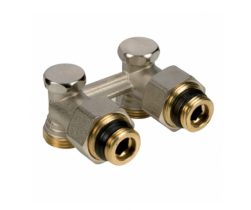 Узел нижнего подключения для радиаторов, угловой,  1/2 "M x 3/4" E (R388X012) Giacomini - интернет-магазин сантехники Сандеталь