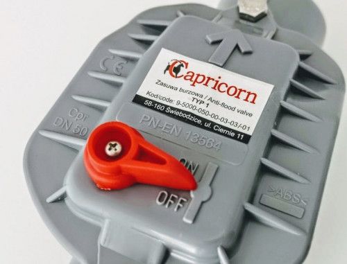 Обратный клапан для канализации, Ø50 мм, Capricorn - интернет-магазин сантехники Сандеталь