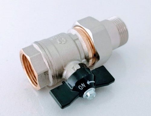 GF Кран шаровый с американкой  3/4" прямой, pn30, ручка бабочка  - интернет-магазин сантехники Сандеталь