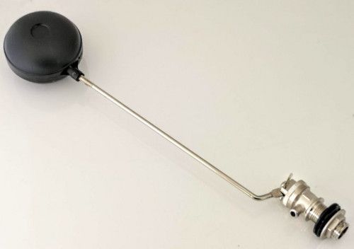 Клапан для унитаза 1/2" хром.боковой +поплавок Solomon - интернет-магазин сантехники Сандеталь