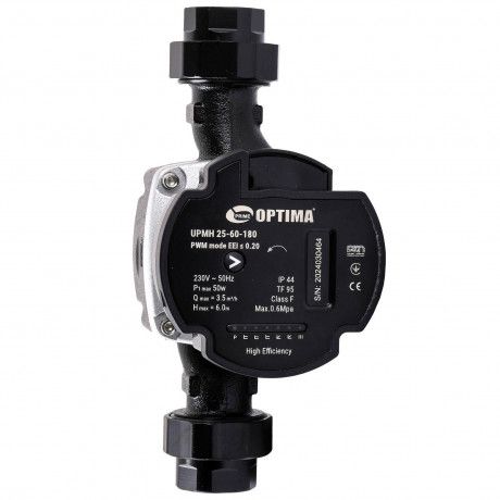 OPTIMA Насос циркуляционный энергосберегающий PRIME UPMH 25-60AUTO 180мм + гайки - интернет-магазин сантехники Сандеталь
