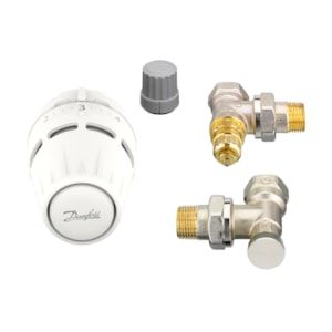 Danfoss Комплект кранов термостат+клапан RA-FN+RLV-S 1/2 угловой 015G5301 - интернет-магазин сантехники Сандеталь