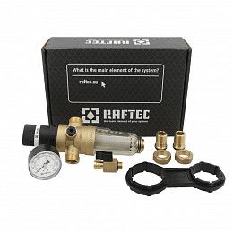 Самопромивний фільтр з редуктором 1/2" Raftec RCFR01-C 14787 sandetal.com.ua  от интернет-магазина сантехники Sandetal.com.ua
