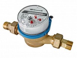 Gross Счетчик воды (водомер) 1/2" (ETR-UA) для холодной воды, cо штуцерами 4650 sandetal.com.ua  от интернет-магазина сантехники Sandetal.com.ua