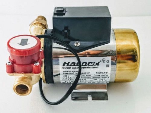 "Насосы+" Насос повышения давления 15WBX-9, нержавеющий корпус, реле протока - интернет-магазин сантехники Сандеталь