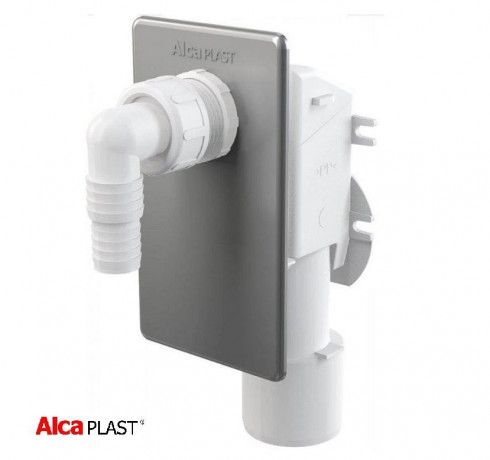 Сифон для стиральной машины встроеный, под штукатурку  (APS3), ALCA PLAST - интернет-магазин сантехники Сандеталь