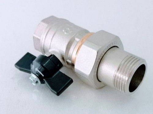 GF Кран шаровый с американкой  3/4" прямой, pn30, ручка бабочка  - интернет-магазин сантехники Сандеталь