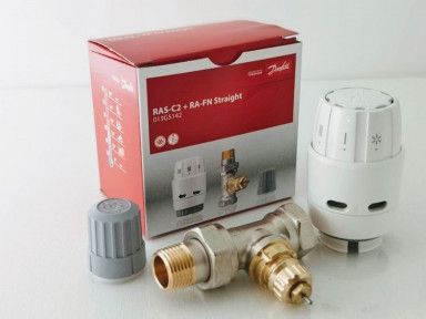 Комплект RAS-C2  термостат+клапан RA-FN 1/2 прямой (013G5142), Danfoss - интернет-магазин сантехники Сандеталь